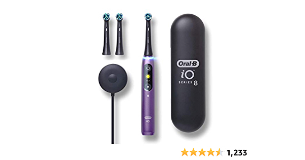 Deal of the day: iO Series 8 Electric Toothbrush with 3 Oral-B Replacement Brush Heads, Violet Ametrine https://a.co/d/7et4PNe - $139