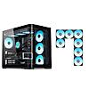 SAMA V60 Mid-Tower Computer Case with 7 ARGB PWM Fans (Black)