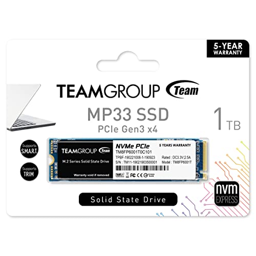 1TB TEAMGROUP MP33 SLC NVMe PCIe Gen3 Solid State Drive $50 + Free Shipping