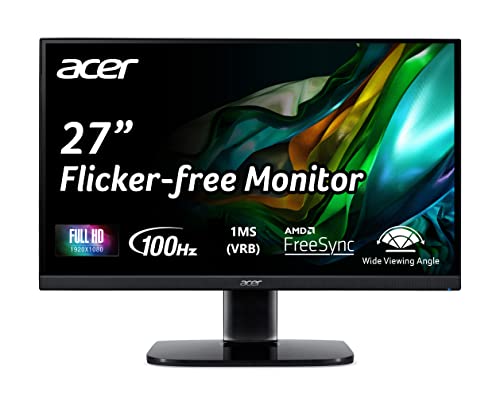 27" Acer KB272 Hbi 1080P 100Hz Computer Monitor w/ AMD Freesync $120 + Free Shipping