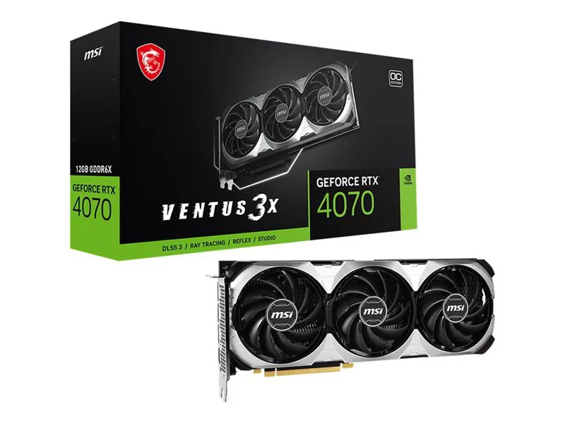 MSI GeForce Ventus 3X RTX 4070 12GB GDDR6X Graphics Card $521.24 + Free Shipping