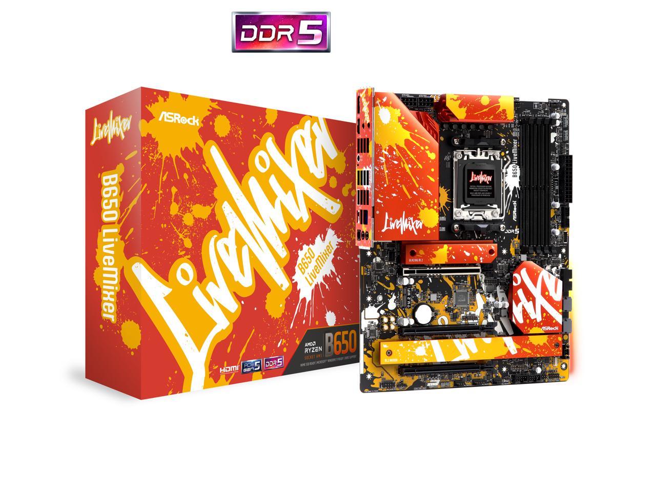 ASRock B650 LiveMixer AM5 ATX Motherboard 150 + Free Shipping