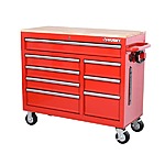 42" Husky 8-Drawer Red Mobile Workbench Cabinet w/ Solid Wood Top $298 + Free Store Pickup