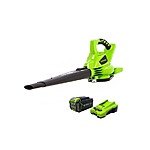 Greenworks 40V (185 MPH) Brushless Cordless Leaf Blower/Vacuum w/ 4.0Ah Battery &amp; Charger $152 + Free Shipping w/ Prime
