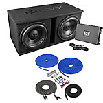 Dual 12&quot; NVX NPKG212 Subwoofer Bass Package w/ 500W RMS Amp Kit $280 + Free Shipping