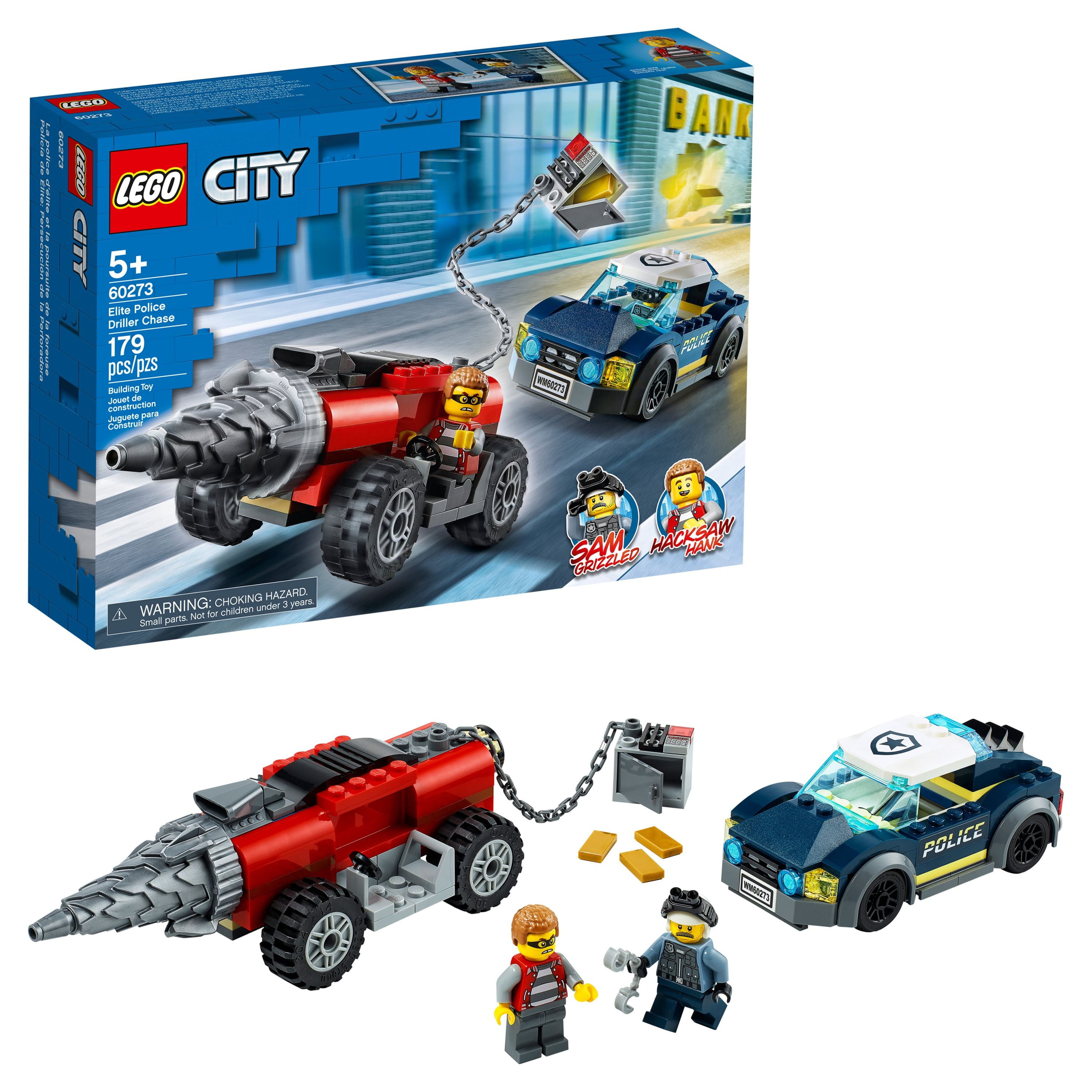 179-piece LEGO City Police Driller Chase Kid's Toy Set (60273) $20.57 + Free Shipping w/ Walmart+ or $35+