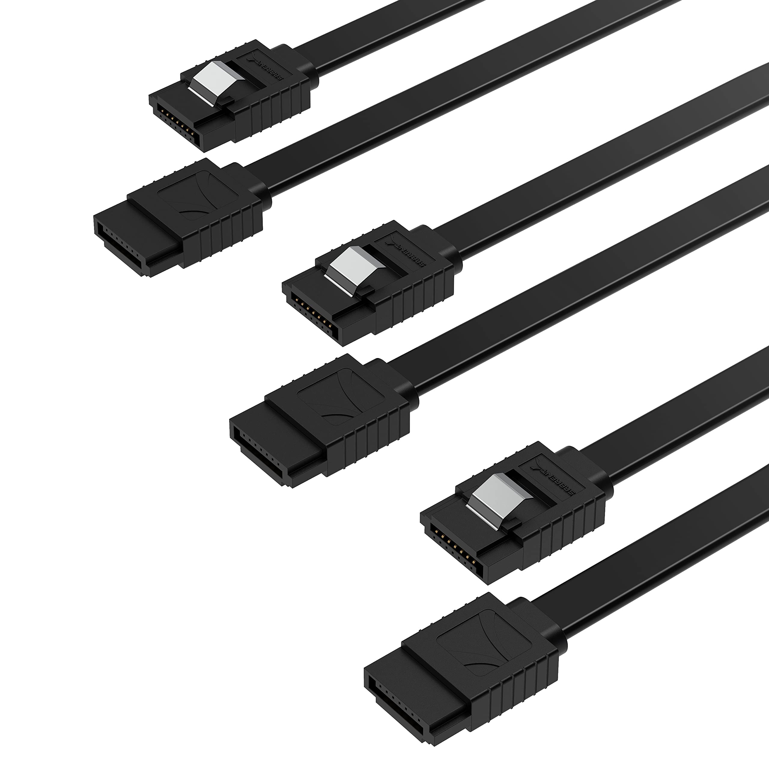 3-pack 20" Sabrent SATA III 6Gbps Locking Cables (Straight; Right Angle) $5 + Free Shipping w/ Prime or $35+