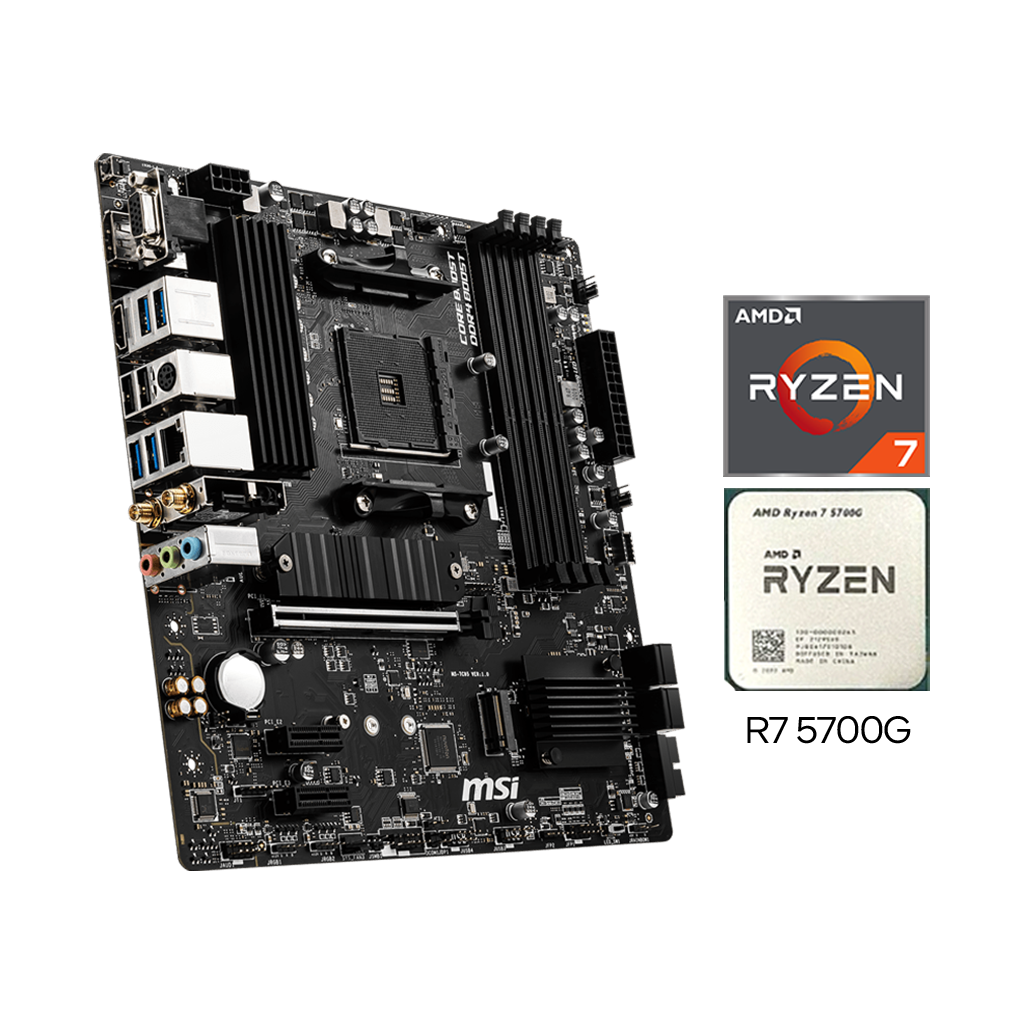MSI B550M PRO-VDH WIFI Motherboard + AMD Ryzen 5700G Processor $239 + Free Shipping