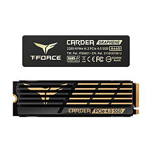 2TB Team Group T-Force 2280 NVMe M.2 PCIe 4.0 Internal SSD w/ Heat Sink $128 + Free Shipping