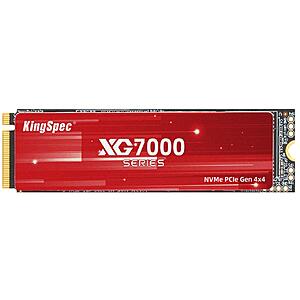 2TB KingSpec XG 7000 TLC PCIe 4.0x4 NVMe Solid State Drive w/ Graphene Heatsink $124 + $10 GC + Free Shopping