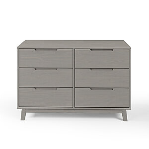 51" Jerred 6-Drawer Solid Wood Dresser (Gray Wash) $215 + Free Shipping
