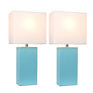 21" Elegant Designs Monaco Avenue Modern Leather Table Lamp (Aqua) $34.84 + Free Shipping w/ Target 360, Circle Card, or on $35+