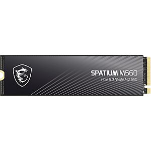 2TB MSI SPATIUM M560 M.2 2280 PCIe 5.0 NVMe Solid State Drive $150 + Free Shipping