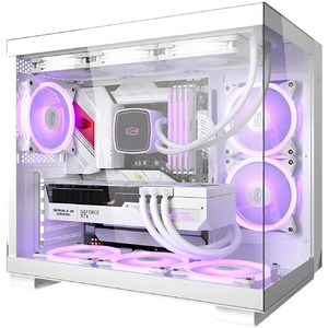 PCCOOLER CPS C3 T500 6x ARGB Fan Dual-Chamber Mid-Tower ATX Computer Case (White) $70 + Free Shipping $69.99