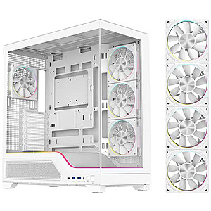 DIYPC IDX5 ARGB Frameless ATX Gaming Computer Case w/ 4 x ARGB Fans White $85.39, Black $89.98 + Free Shipping