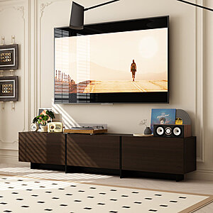 71.7" Ebern Designs Modern Minimalist TV Stand w/ Hidden Storage (Dark Walnut) $117.99 + Free Shipping