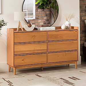 Walker Edision 9-Drawer Lee Mid-Century Modern Wood Dresser (Caramel) $185 + Free Shipping