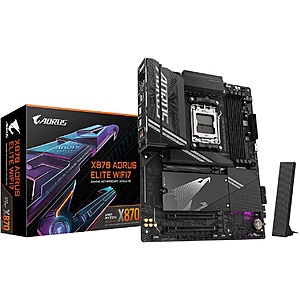 Gigabyte X870 Aorus Elite WIFI7 AM5 Motherboard (Black) $219.99 + Free Shipping