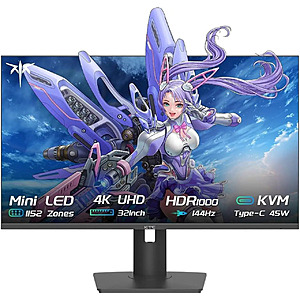 32" KTC 4K 144Hz HDR1000 Mini LED Gaming Monitor w/ 1152-Zone Full-Array Local Dimming & KVM Switch $425 + Free S&H