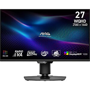 27" MSI MAG 274QPF X30MV 1440p QHD 300Hz Mini-LED Rapid VA Gaming Monitor $379.99 or less + Free Shipping