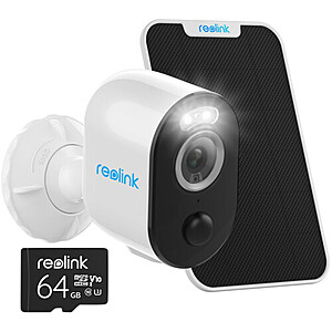 Reolink Argus 3 Plus 4MP Outdoor Solar Security Camera w/ Motion Spotlights + 64GB (White) $70 + Free Shipping