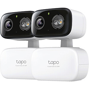 2-Pack TP-Link Tapo C216 2K Outdoor Pan & Tilt Wi-Fi Security Cameras (White) $52.24 + Free Shipping
