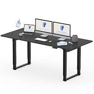 71" FLEXISPOT 4 Leg Split Top Adjustable Height Sit Standing Desk (Black Top/Black) $255.99 + Free Shipping
