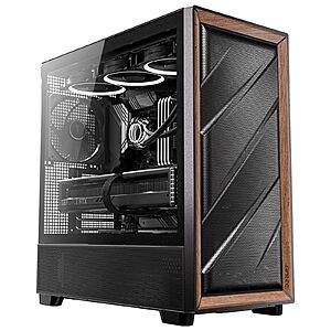Antec FLUX Wood Mid-Tower E-ATX Computer Case w/ 5 x PWM Fans (Black) $99.99 + Free Shipping