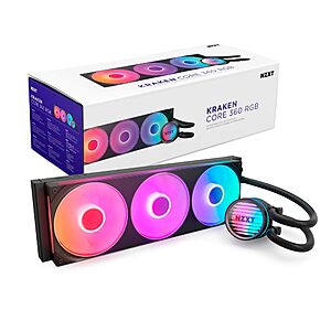360mm NZXT Kraken Core 360 RGB AIO CPU Liquid Cooler (Black) $89.99 + Free Shipping