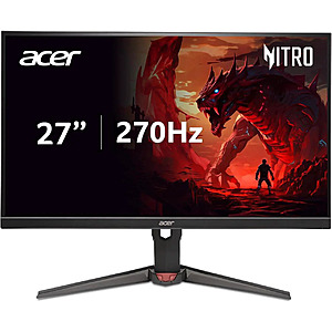 27" Acer Nitro 1440p 270Hz IPS Gaming Monitor XV270U Z1bmiiprx $179.99 or less + Free Shipping