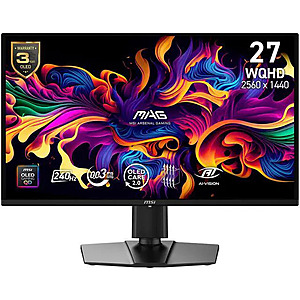 27" MSI MAG 274QP QD-OLED X24 WQHD 2K 1440P 240Hz OLED Gaming Monitor $399.99 or less + Free Shipping