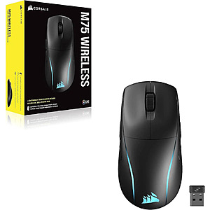 Corsair M75 Wireless Lightweight Optical RGB Gaming Ambidextrous Mouse (Black) $39.99 + Free Shipping