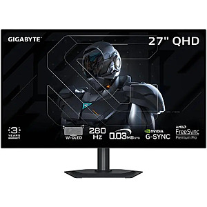 27" GIGABYTE MO27Q28G 2560x1440 QHD 280Hz OLED Gaming Monitor $499.99 + Free Shipping