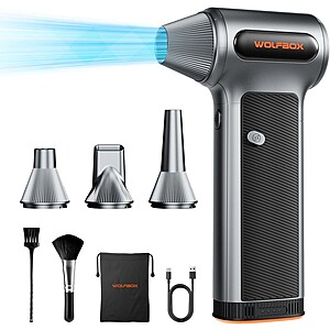 Open Box: WOLFBOX MF200 Cordless Electric Air Duster w/ Removable Battery $56 & More + Free S&H