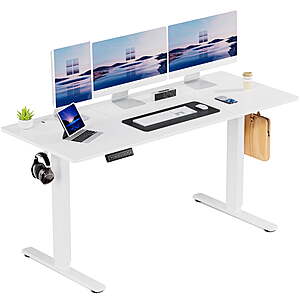 63" x 24" edx Electric Standing Desk w/ Memory Preset & T-Shaped Metal Bracket (White) $78.99 + Free Shipping