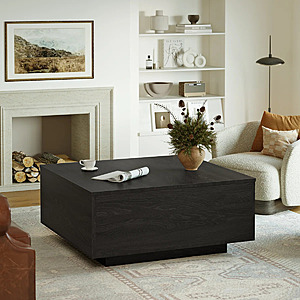 31.5" Ebern Designs Lift Top Coffee Table w/ Block Base: Black $108, Light Brown $109 + Free Shipping