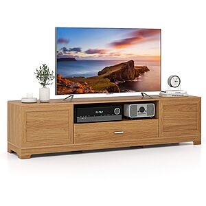 71" Costway TV Stand for TVs up to 80" w/ Drawer (Natural) $119.99 + Free Shipping