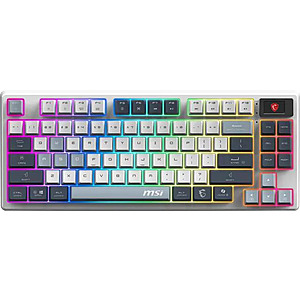 MSI Forge GK600 TKL Wireless Mechanica Keyboard w/ Linear Switches & PBT Keycaps (White) + FREE ClearCaps Set $59.99 + Free S&H