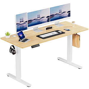 63" x 24" edx Electric Standing Desk w/ Memory Preset & T-Shaped Metal Bracket: Oak $85.62, Black $86.72 + Free Shipping