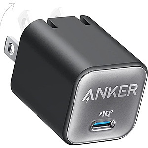 30W Anker 511 Charger (Nano 3) PIQ 3.0 USB-C GaN Fast Charger (3 Colors) $12 + Free S&H
