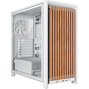 Corsair Frame 4000D Wood RS Modular Mid-Tower ATX PC Case w/ 4 x PWM Fans (White/Oak)