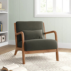 26" Sand & Stable Hertford Mid Century Upholstered Solid Wood Accent Chair (3-Colors) $99.99 + Free S&H