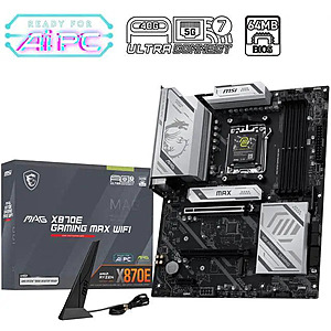 MSI MAG X870E Gaming Max WiFi AM5 ATX Motherboard $189.99 + Free Shipping