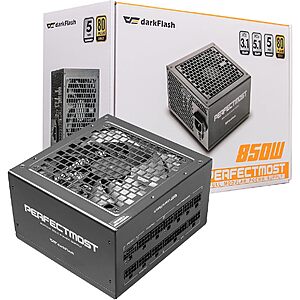 850W darkFlash PMT850 ATX 3.1 PCIe 5.1 80 Plus Gold Fully Modular PSU $69.99 + Free Shipping