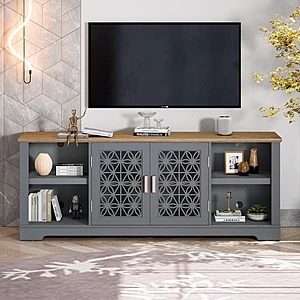 70" Festivo Decorative Floral Styled TV Stand for TVs up to 75" (Gray) $176.33 + Free Shipping