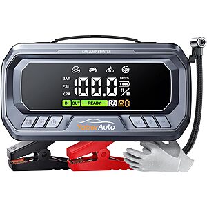 YaberAuto YA90 12-in-1 Jump Starter w/ Air Compressor,8000A & 160PSI $75.59 + Free Shipping