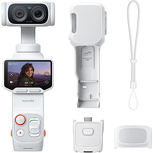 Insta360 Luna Ultra 8K Pocket Gimbal Camera w/ Dual Leica Lenses, 1" Sensor & 2" Touchscreen (White) $611 + Free Shipping