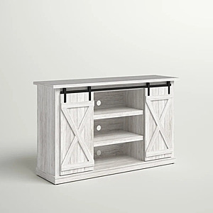 54" Three Posts Lorraine TV Stand w/ Sliding Barn Doors: Gray $77, Oak $79 + Free Shipping