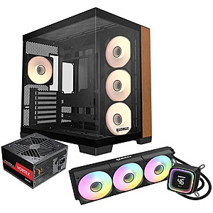 RAIDMAX Infinita I610 Wood Dual Chamber ATX Mid-Tower Gaming Case w/ 700W PSU + 240mm AIO $110 + Free Shipping