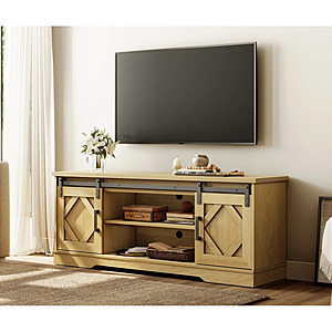59" Gracie Oaks Laziza Mid Century Morden TV Stand (Natural Oak) $129.99 + Free Shipping
